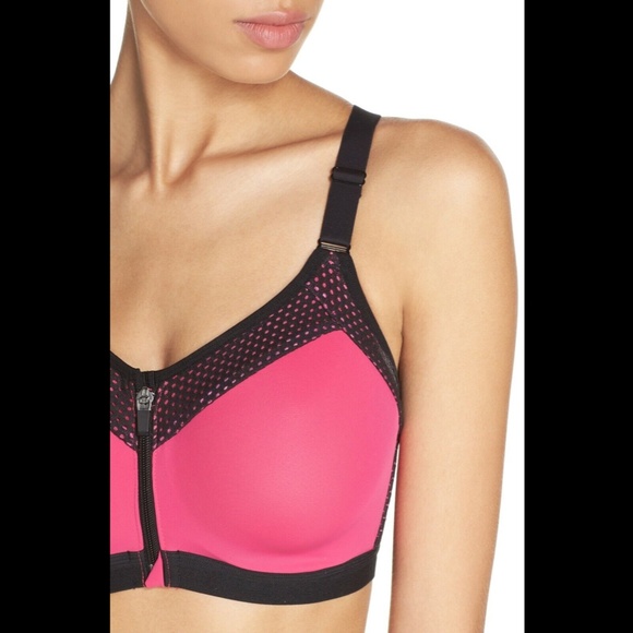 NEW Wacaol Zip Front Underwire Sports Bra 30D Pink - Picture 3 of 12